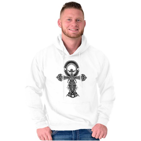 Ankh Egyptian Cross Symbolic Spiritual Hoodie Sweatshirt Women Men Brisco Brands S