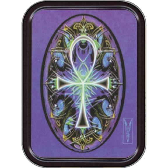 Ankh - Mikio Kennedy Stash Tin Storage Container 4.37" L x 3.5" W x 1" H