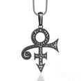 thumbnail image 1 of Ankh with Eye Of Horus Necklace, Oxidized Pagan Cross Necklace in Silver, Ancient Egyptian Mythology Necklace For Best Friend, Cool Necklace, 1 of 5