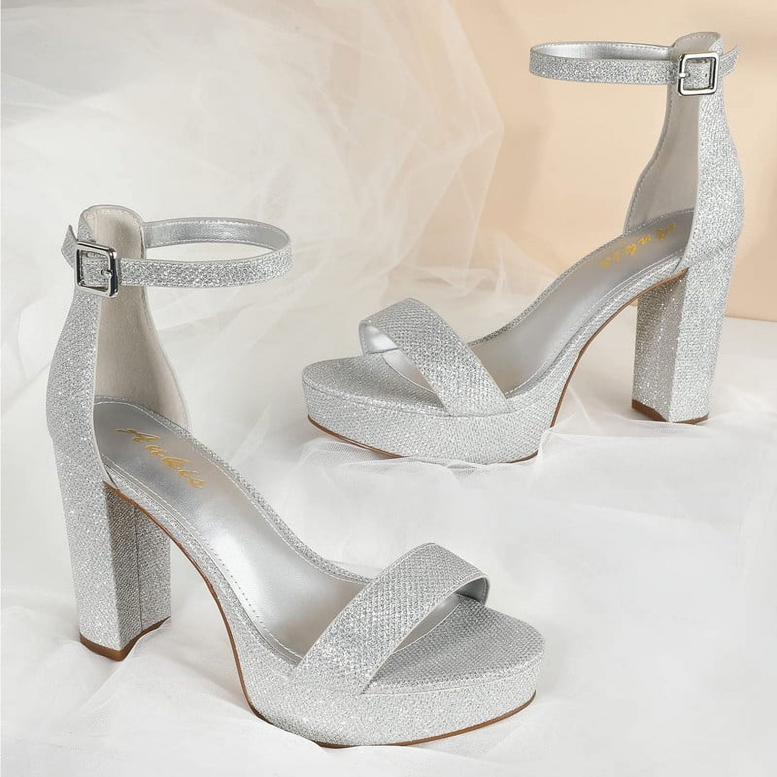 strappy chunky platform heels