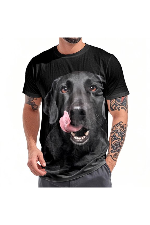 Animal T-Shirts for Men Crewneck Short Sleeve Graphic T-Shirts Summer Fashion Tops for Dating Travel Streetwear