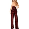 thumbnail image 1 of Ankishi Backless Halter Jumpsuit Deep V Backless Sparkly Halter Cowl Neck Sparkly Jumpsuits Clubwear Outfit for Daily Wear Dating Party, 1 of 7