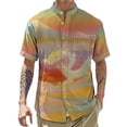 thumbnail image 1 of Ankishi Men's Hawaiian Shirts Japanese Dragon Print Holiday Button Up Shirt Trendy Summer Clothes Loose Basic Tops, 1 of 6