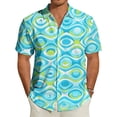 thumbnail image 1 of Ankishi Mens Hawaiian Shirt Button Down Lapel Short Sleeve Beach Shirts Regular Fit Summer Basic Tops for Streetwear, 1 of 8
