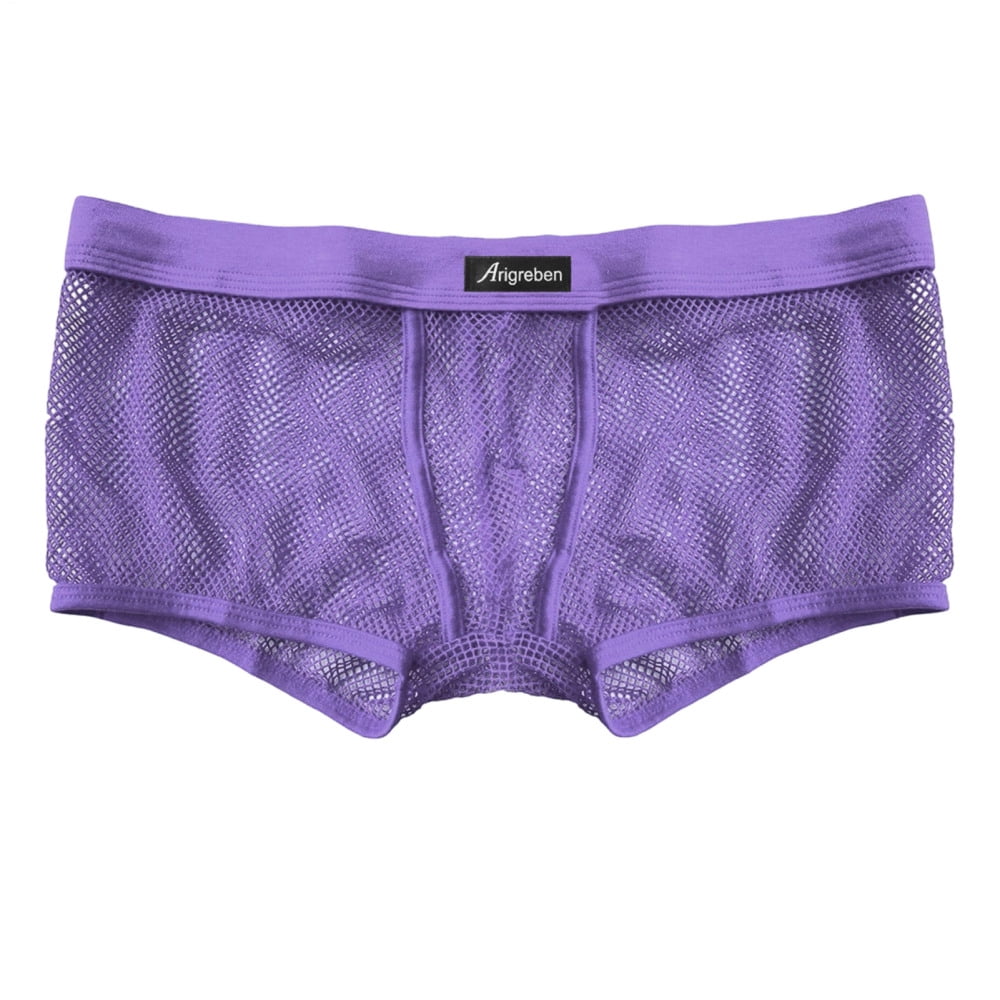 Ankishi Mens Mesh Boxer Briefs Low Waist Mesh Breathable Sexy See ...