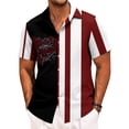 thumbnail image 1 of Ankishi Mens Valentines Day Button Down Shirt Skeleton Heart Rose Summer Casual Shirt Button Up Short Sleeve Tops for Beach, 1 of 9