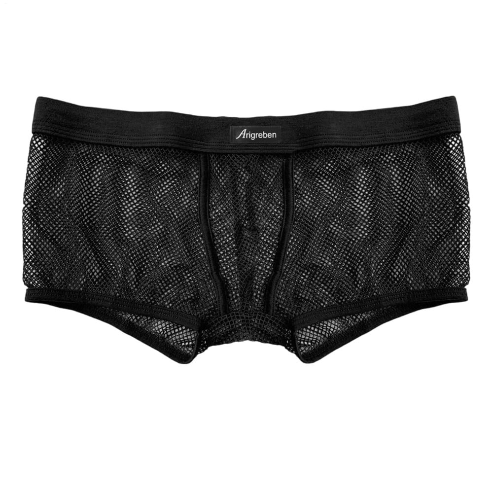 Ankishi Mesh Boxer Briefs for Men Low Rise Mesh Breathable Sexy See