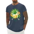 thumbnail image 1 of Ankishi St. Patrick's Day T-Shirts for Men Horseshoe Crew Neck Summer Printed T Shirts Casual Basic Tops Daily Wear, 1 of 8
