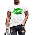 thumbnail image 1 of Ankishi St Patricks Day T Shirt Men Kiss Me I'm Irish Lips Funny Casual T Shirts Holiday Clothes for Party, 1 of 7