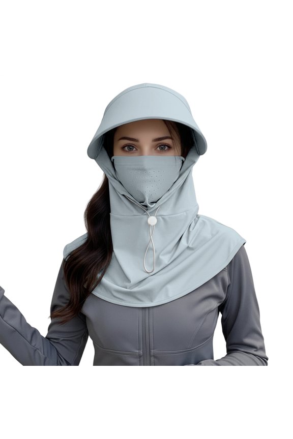 Sun Hood Breathable Sun UV Protection Hood Full Head Face Cover with Neck Guard for Skiing