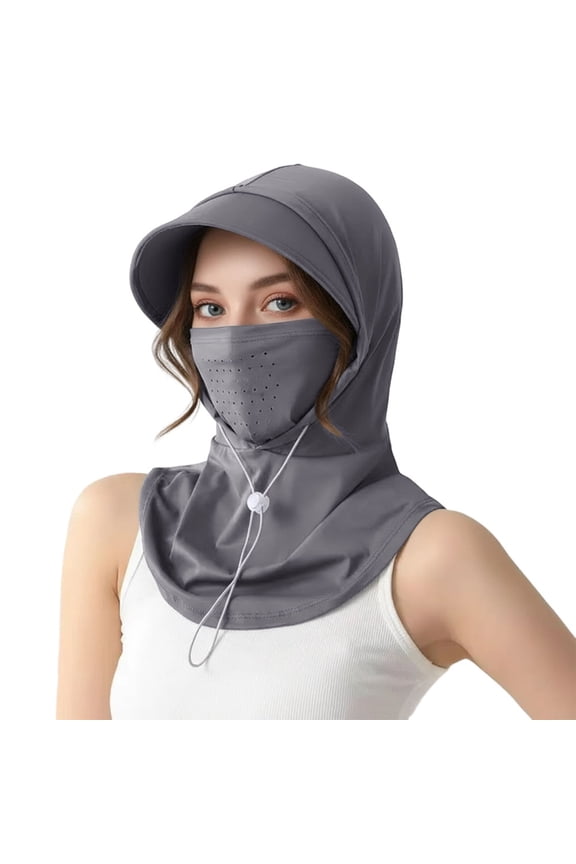 UV Protection Hat Face Cover Wide Brim Women Cooling Full Head Face Covering Outdoor Sun Hat for Hiking