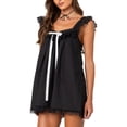 thumbnail image 1 of Ankishi Womens Babydoll Dress with Ribbon Bow Front Flowy Sleeveless Mini Dress for Dating Vacation Beach, 1 of 7