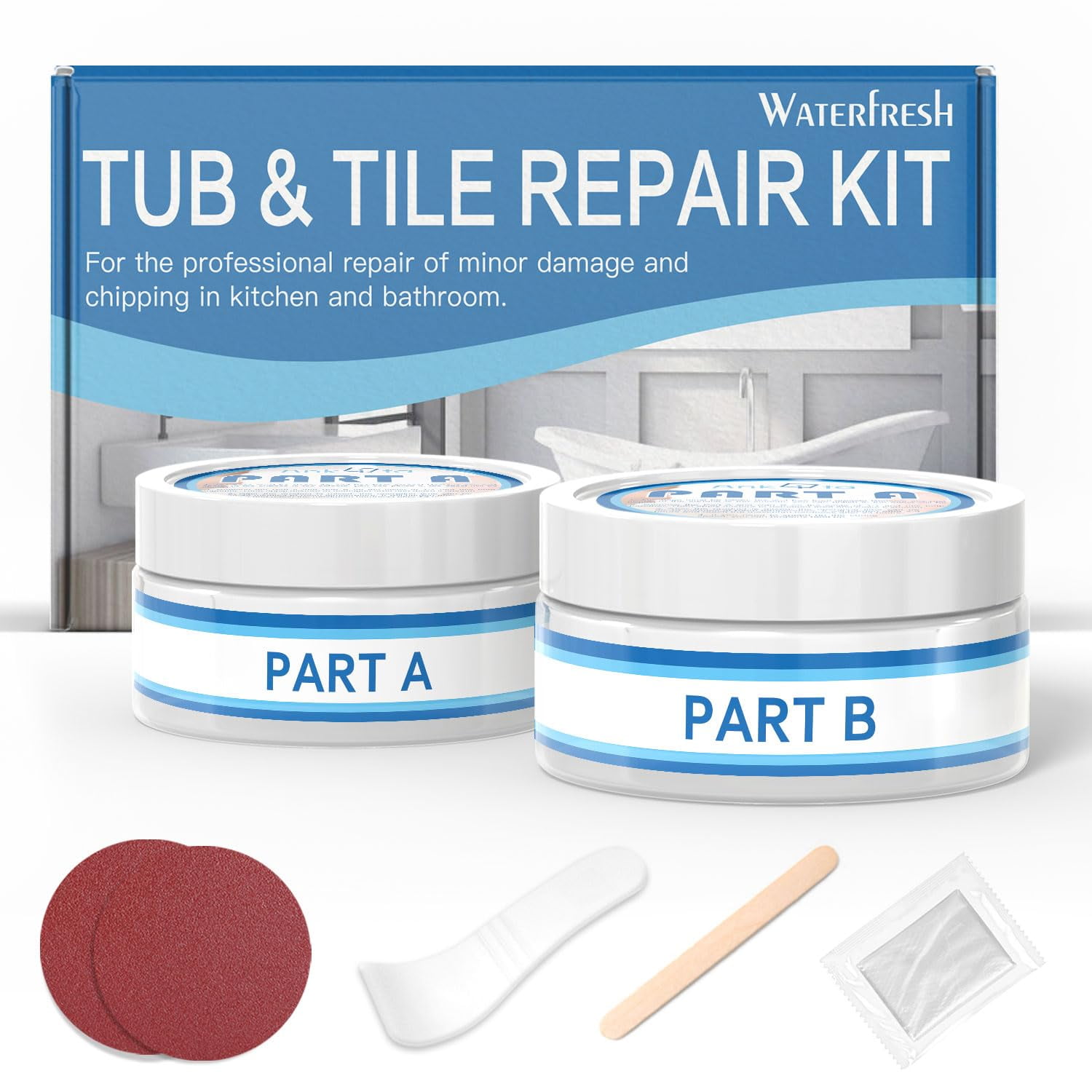 Ankita Porcelain Repair Kit White, Fiberglass Tub Repair Kit, Bathtub