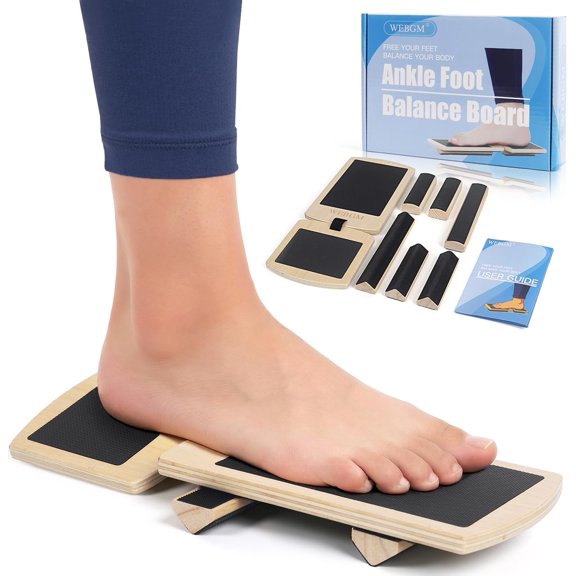 Ankle Balance Board for Physical Therapy - Foot Strengthener & Adjustable Ankle Trainer, Single Leg Anti-Slip Design for Plantar Fasciitis Relief, Sprained Ankle, Achilles Pain & Posture Correction