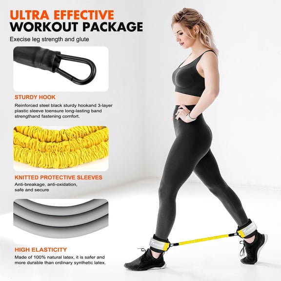 Ankle Bands for Working Out, Glutes Workout Equipment, Butt Exercise Equipment for Kickbacks Hip Fitness Training