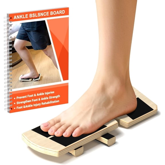 Ankle  Board & Ankle Strengthener - Non-Slip Axis Board Wobble Board for Physical ,    & Core Strength, 300lbs Capacity - Ideal  Trainer for Athletes, Seniors,  & Gym Use