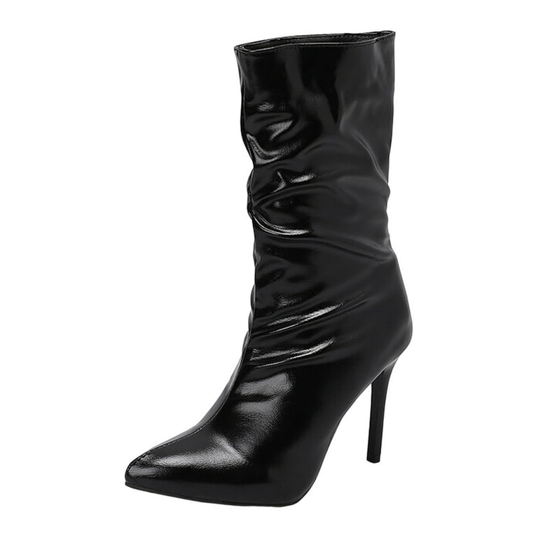 Wide width high heel boots discount
