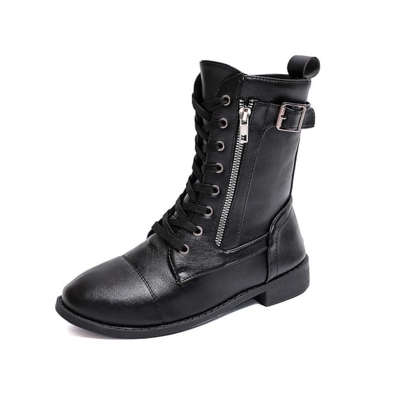 Ankle Boots With Buckle Strap Low Heel Style Fashion Footwear Comfortable Walking Shoes For Daily Wear