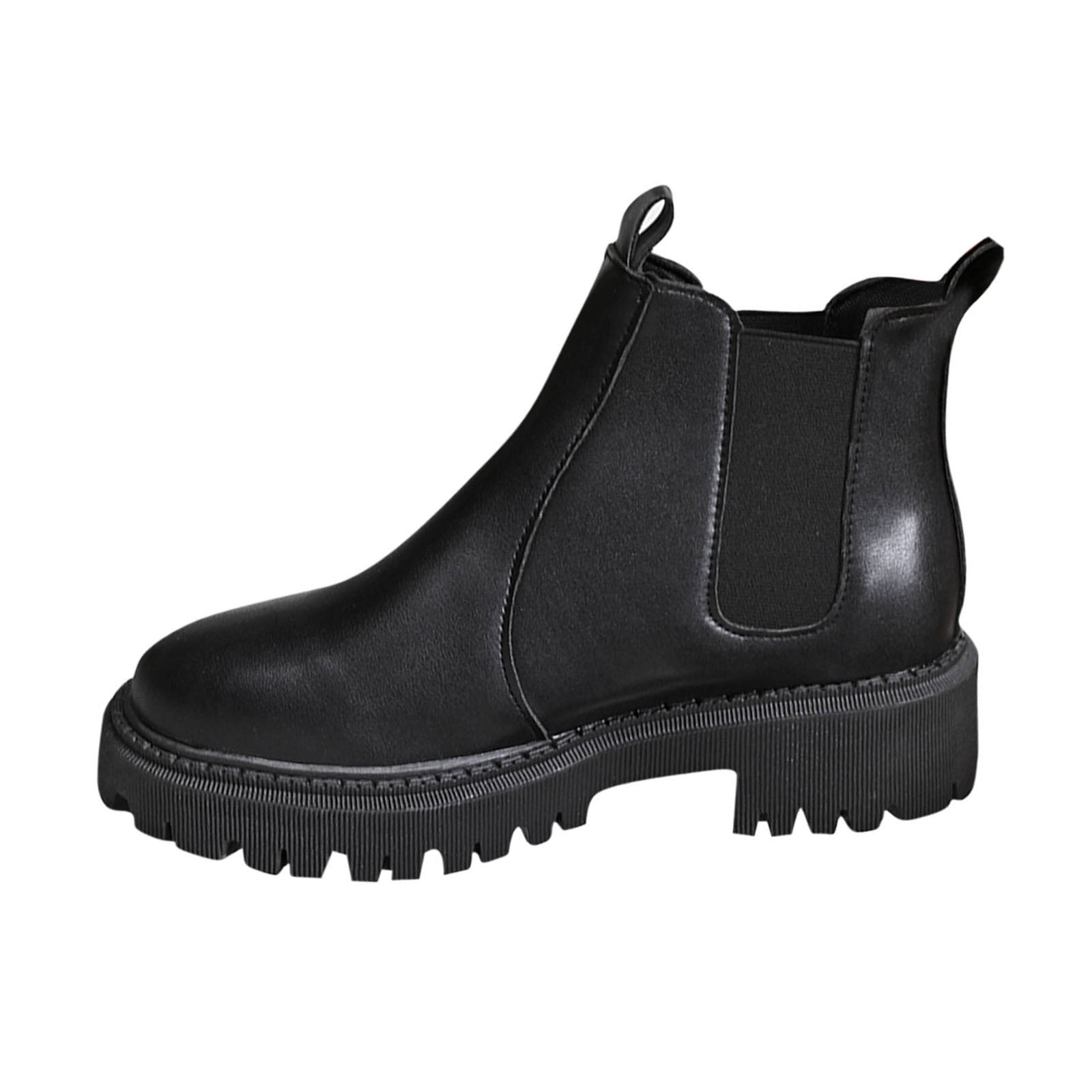 Ankle Boots for Women Low Block Chunky Women's Boots Round Toe