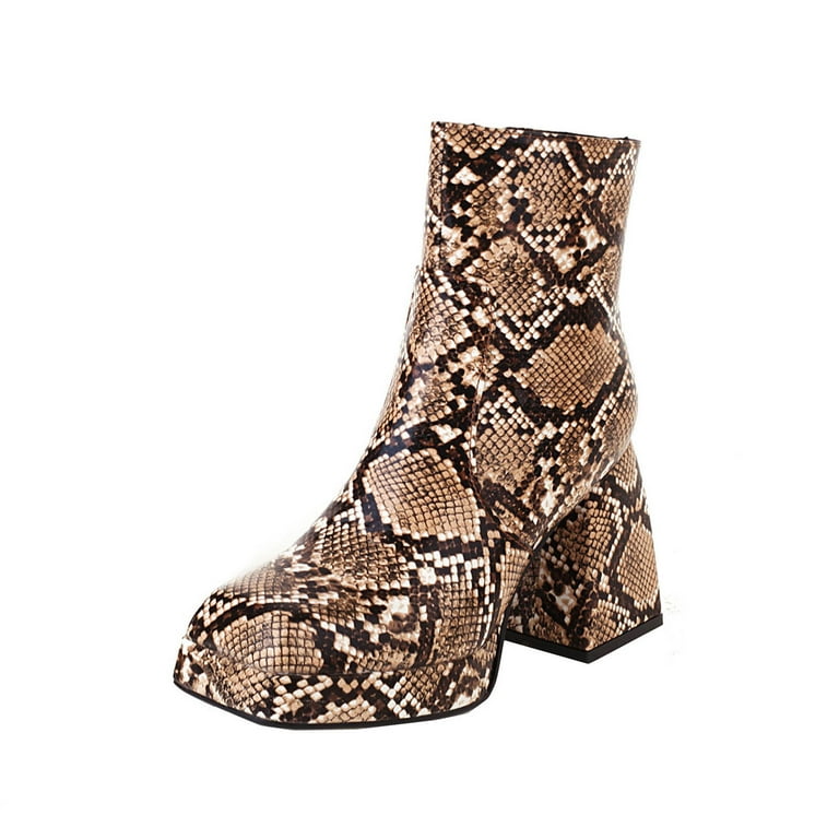Snake print platform best sale boots