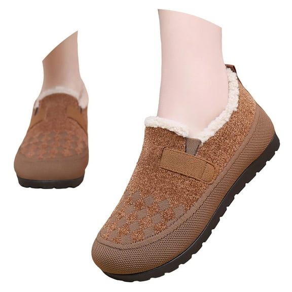 Ankle Boots for Women on Ankle Boots Winter Lined Snow Shoes Non Outdoor Comfortable Casual Warm Booties Flock 39 Size