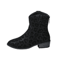 thumbnail image 1 of Ankle Boots for Women Western Cowboy Leopard Print Pointed Toe Low Block Heel Back Zip Booties 40, 1 of 6