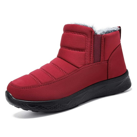 Ankle Boots for Women Winter Snow Boots Cold Weather Insulated Lined Warm Comfortable Traction Outdoor Shoes Canvas 36 Size