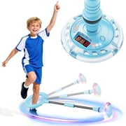 Beefunni Skip Ball Toy with Counter, FlexSkip for Kids, Ankle Skip Ball with Timer and Cal Calculator, Birthday Gifts for Girls Age 5 6 7 8 9 10+（Blue）