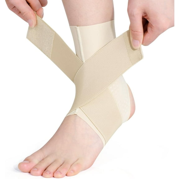 Ankle Brace, Adjustable Breathable Compression Ankle Suppor for Men and Women with Sprained Ankles, Ankle Wrap Stabilizing Ligaments, Plantar Fasciitis Relief,L