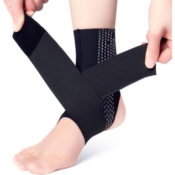 Ankle Brace, Adjustable Breathable Compression Ankle Suppor for Men and Women with Sprained Ankles, Ankle Wrap Stabilizing Ligaments, Plantar Fasciitis Relief,L