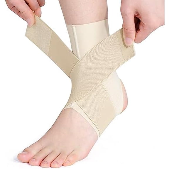 Ankle Brace, Adjustable Breathable Compression Ankle Supportfor Men and Women with Sprained Ankles, Ankle Wrap Stabilizing Ligaments, Plantar Fasciitis Relief