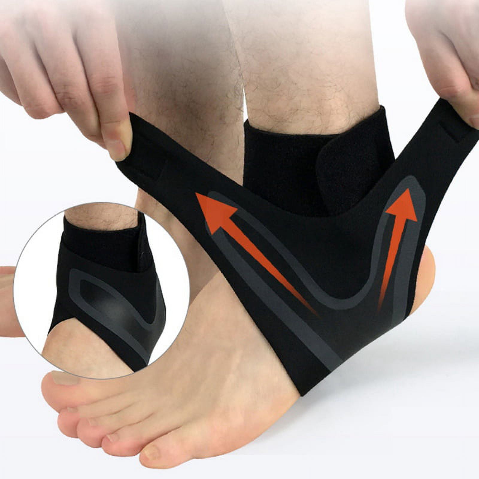 Ankle Brace Compression Sleeve - Relieves Achilles Tendonitis, Joint Pain. Plantar Fasciitis Foot Sock with Arch Support Reduces Swelling \u0026 Heel Spur Pain. Injury Recovery for Sports