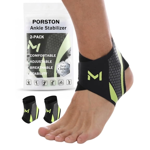 Ankle Brace Compression Support  Lace-Up Stabilizer for Sports & Basketball, Adjustable Foot Wrap for Sprain Recovery, Orthopedic Grade Tendonitis Protection for Men & Women