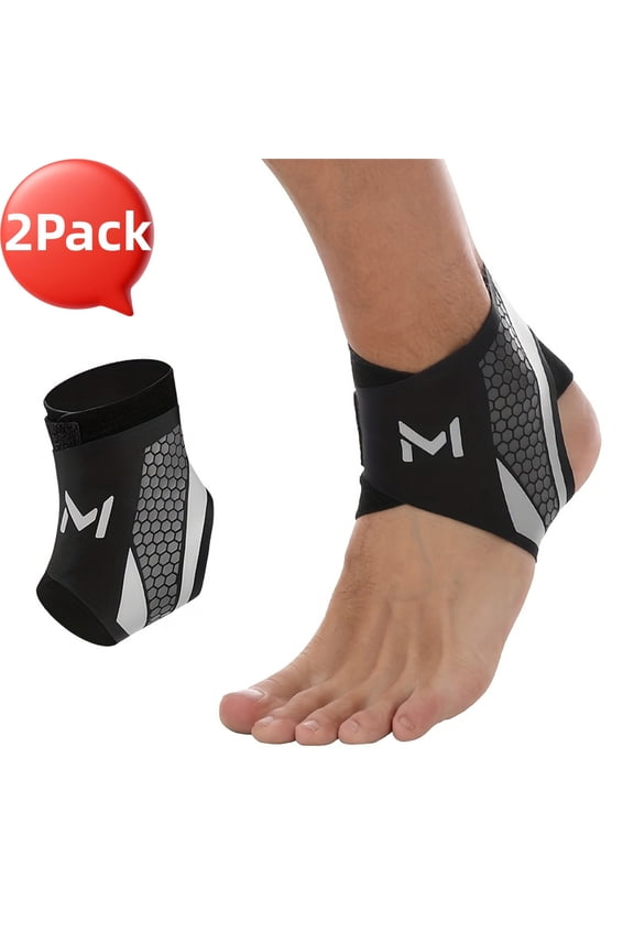 Ankle Brace Compression Support Stabilizer Lace-Up Sports Basketball Sprain Recovery Men Women Adjustable Foot Ankle Orthopedic Grade Tendonitis Plantar Fasciitis Socks - 2pcs