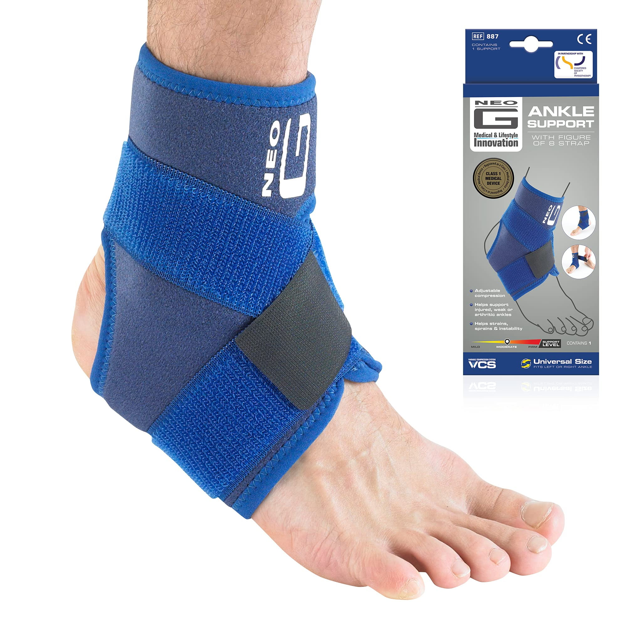 Ankle Brace with Figure of 8 Strap Neoprene Ankle Brace for Ligament