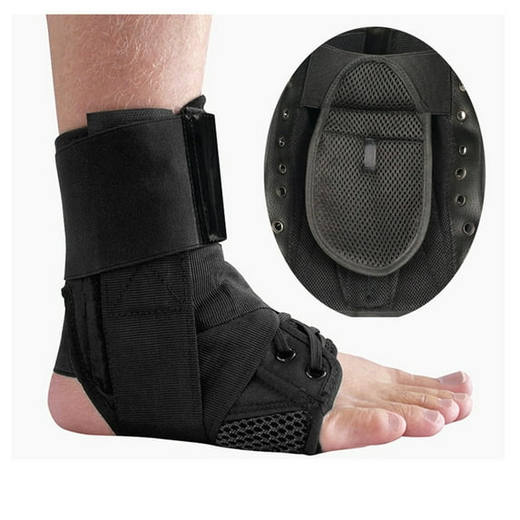 Ankle Brace Lace Up Compression Strap - Elastic Support & Adjustable Stabilizers Support Guard Protector Sports Safety for Sprained Foot, Tendonitis, Basketball, Volleyball, Soccer, Running, Sports