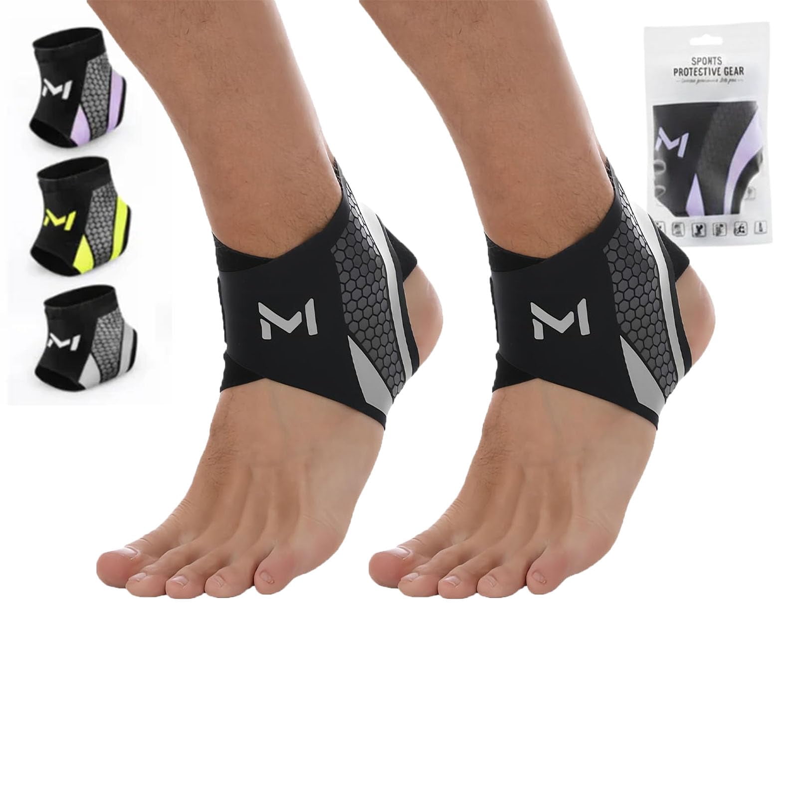 Ankle Brace for Men Women, Adjustable Basketball Ankle Stabilizer with ...