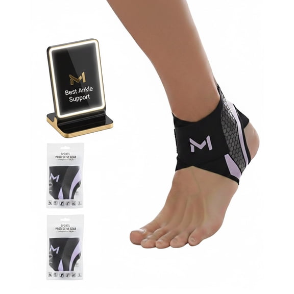 Ankle Brace for Men & Women,Adjustable Lace up Ankles Sock,Basketball Ankle Stabilizer with Straps,Orthopedic Compression Sleeve for Plantar Fasciitis Relief,Tendonitis,Sprained