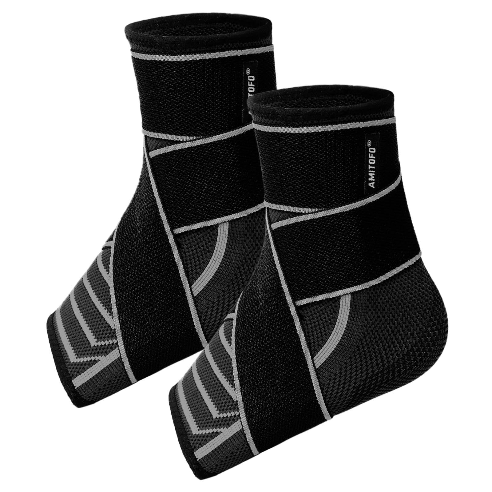 Ankle Brace, PUTUO Ankle Support for Men \u0026 Women, Adjustable Compression Ankle Support Brace - for Plantar Fasciitis, Tendinitis, Sprain, Sports - 1 Pair(13-15)