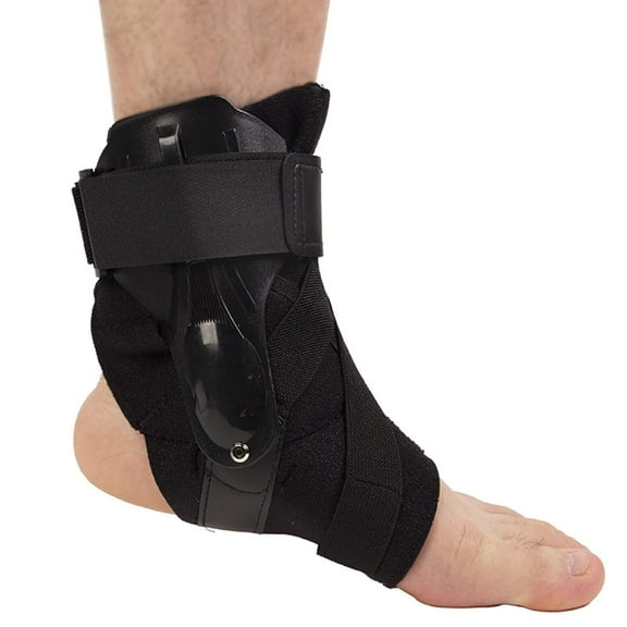 Ankle Brace, Sprained Ankle Support with Side Splint Stabilizers for Heel Pain Relief and Injury Recovery, Foot Ankle Wrap for Achilles Tendon Support, Fit for Women and Men(Black Small)