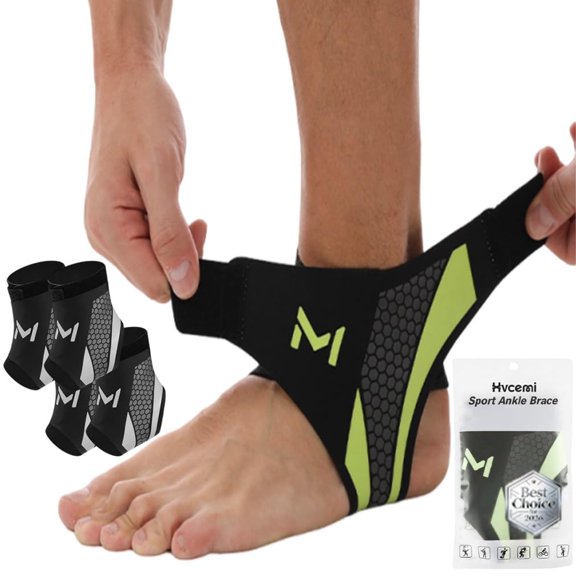 Ankle Brace Support Straps for Men Ankles Sprain Stabilizer Elastic Bidirectional Compression Adjustable Lace-Up High Performance Sport Sleeve Women for Basketball Running Soccer Volleyball