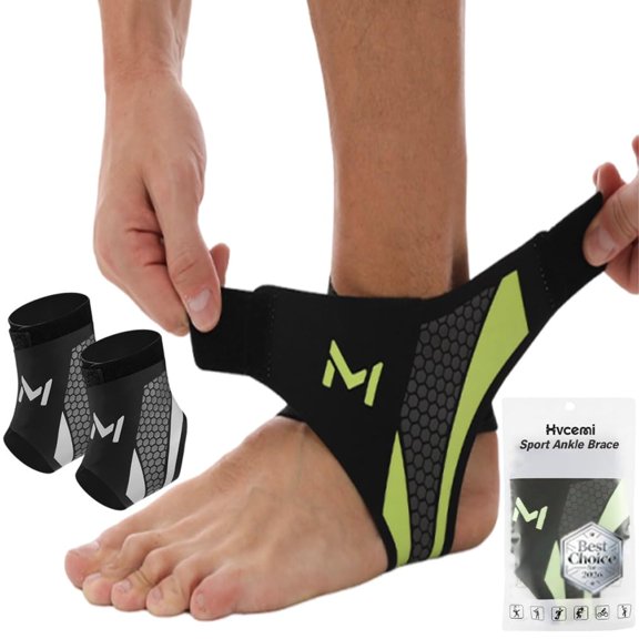 Ankle Brace Support Straps for Men Ankles Sprain Stabilizer Elastic Bidirectional Compression Adjustable Lace-Up High Performance Sport Sleeve Women for Basketball Running Soccer Volleyball