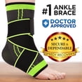 thumbnail image 1 of Ankle Brace for Plantar Fasciitis, Sprain, Achilles & Tendonitis (Black/Green), Foot Wrap for Men & Women by Mata1, 1 of 9