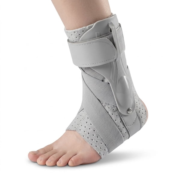Ankle Brace for Sprain & Joint Support Adjustable Compression Strap Sleeve with Rigid Side Guards Breathable Foot Support