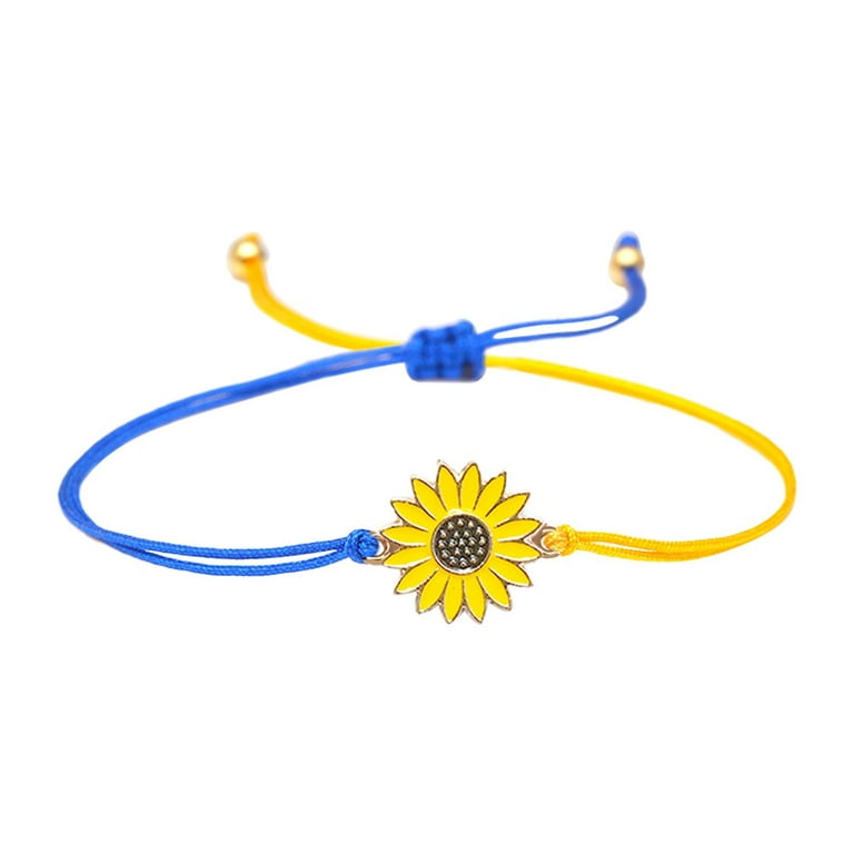 Blue and yellow friendship bracelet deals