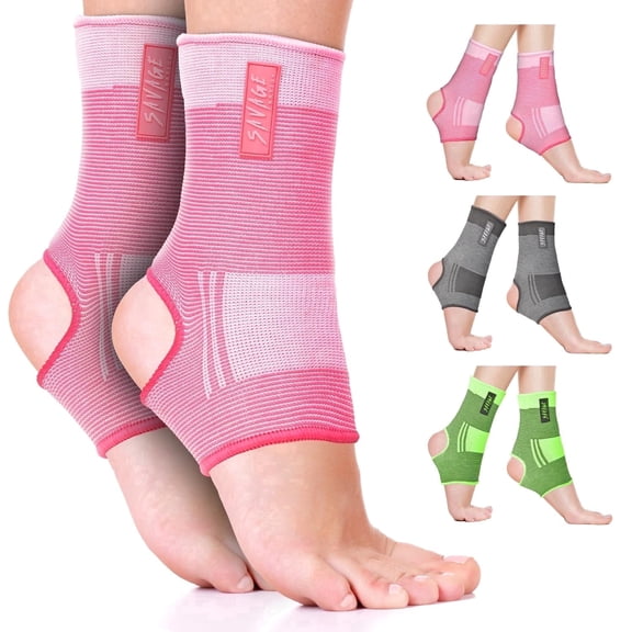 BeSavage Ankle Compression Brace Sleeve for Women, Foot Support for Running, Gym, Walking, Fitness & Daily Wear, L/XL