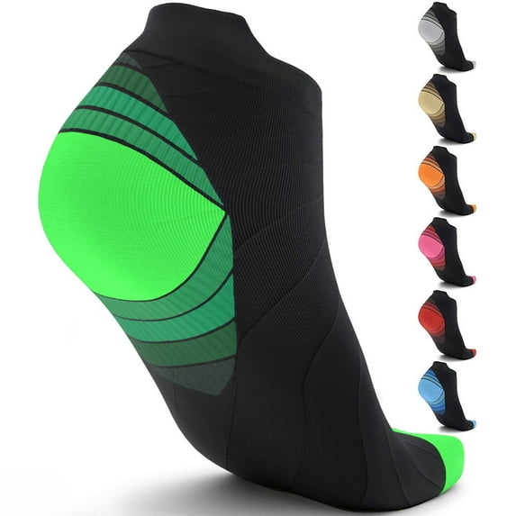 Ankle Compression Sock for Men and Women 2/3/6 Pairs, Low Cut Compression Running Sock with Ankle Support S M L XL
