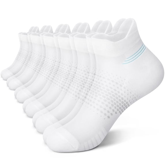 Ankle Compression Socks for Women 6 Pairs, Running Socks with Heel Tab, Cushioned Low Cut Athletic Socks