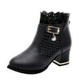 Ankle Fall Women's Boots Vintage Short Winter Leather Ladies Shoes Lace