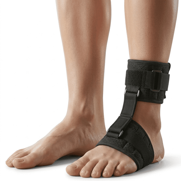 Ankle Foot Drop Brace Split-Type Dorsal Night Splint with Silicone Anti-Slip and Adjustable Fastener